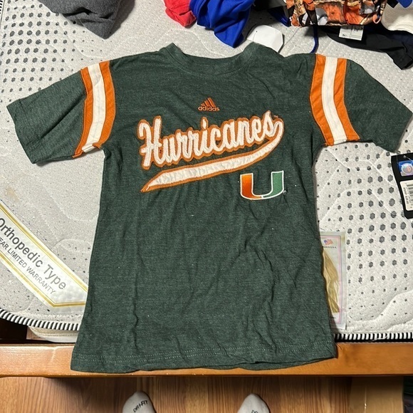 adidas Other - Adidas Miami Hurricanes Tee Youth Small